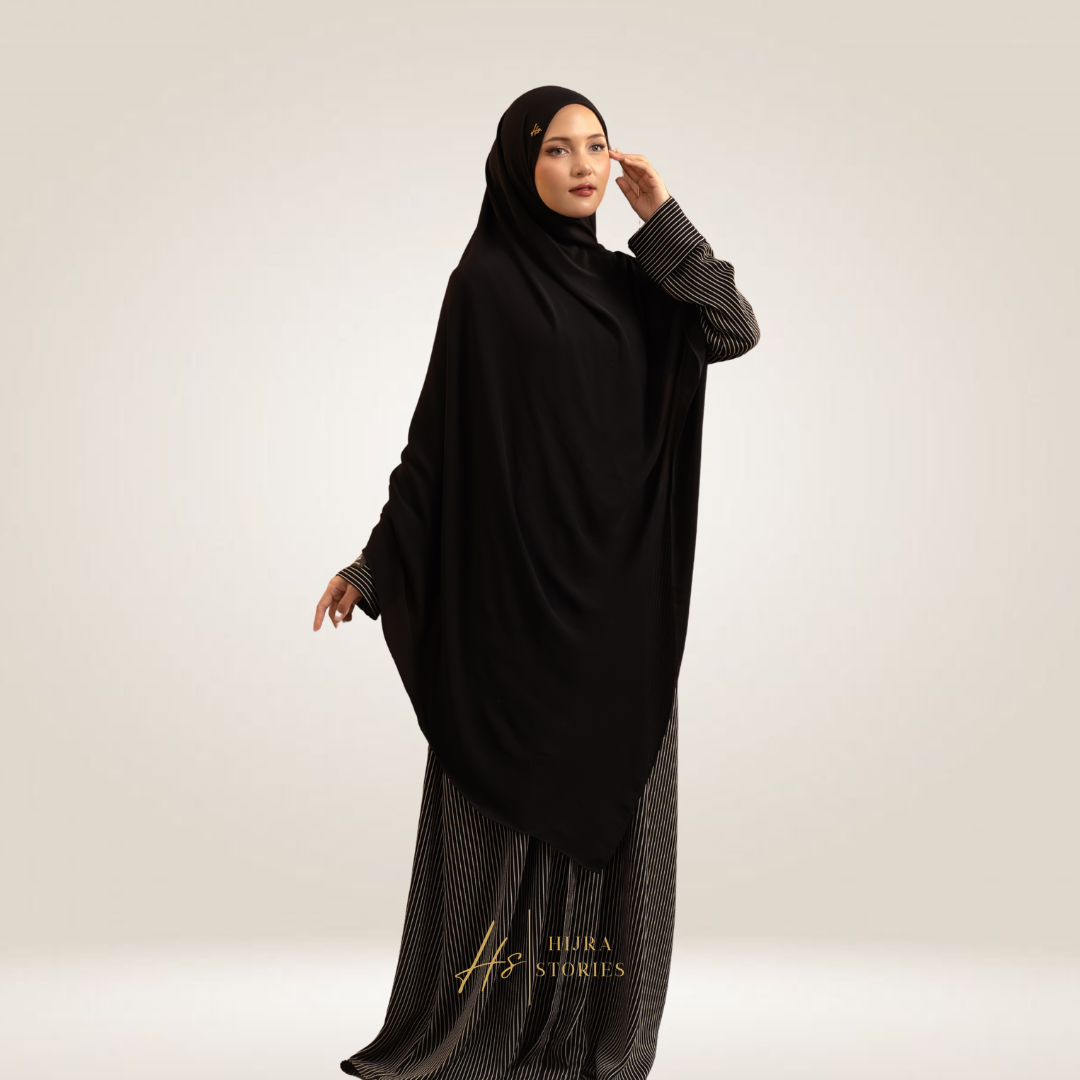 Hijra Stories Abaya Lumina Stripe Premium Anti UV